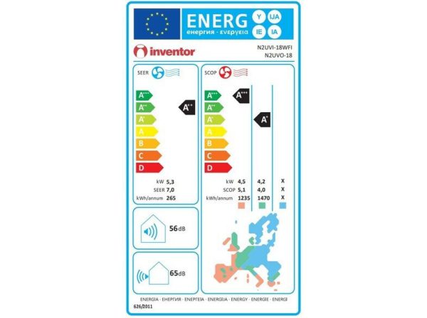 Inventor Neo Κλιματιστικό Inverter 24000 BTU N2UVI-24WFI A+++/A++