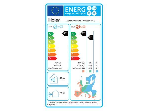 Haier Expert AS35XCAHRA-MB/1U35S2SM1FA-2 Κλιματιστικό Inverter 12000 BTU A+++/A+++ με Ιονιστή και Wi-Fi